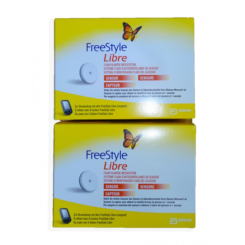 2 Sensores para Freestyle Libre leitor mg/dL ou mmol/L